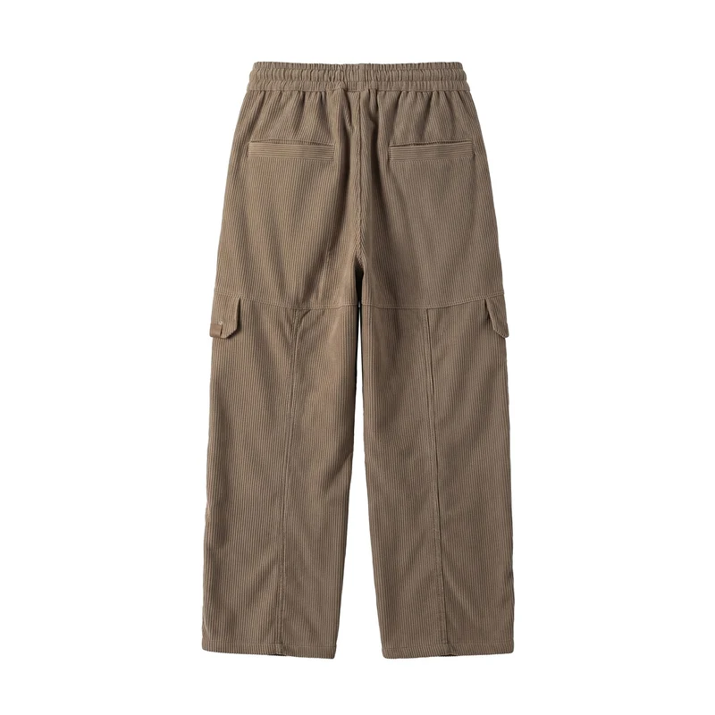 Damen Culotte-Cargo-Shorts aus Cord mit hohem Bund und Kordelzug Nord Taschen