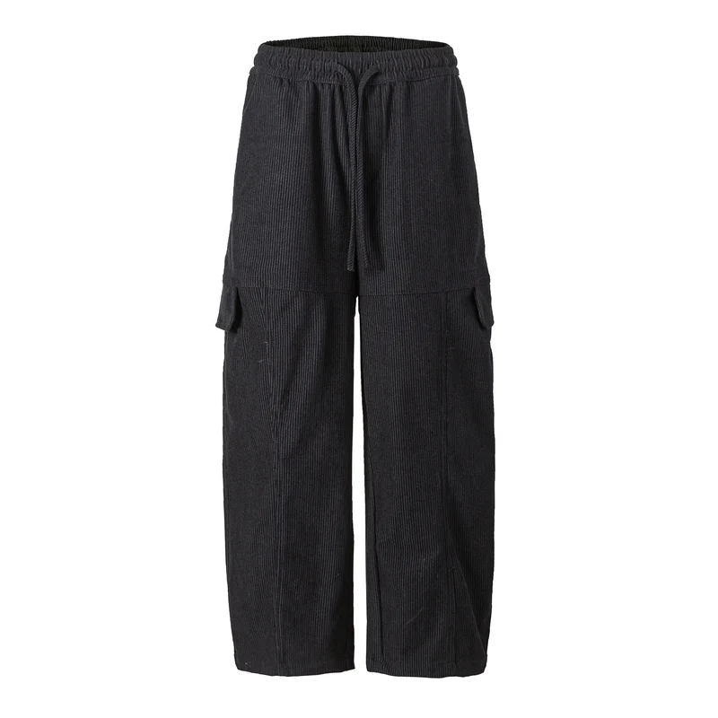 Damen Culotte-Cargo-Shorts aus Cord mit hohem Bund und Kordelzug Nord Taschen