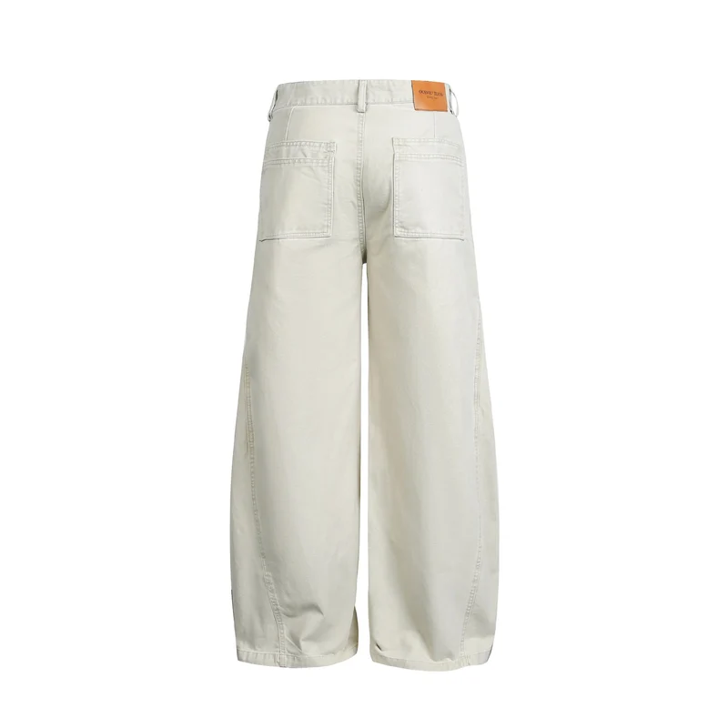 Damen Cargohose im Cropped-Schnitt mit weitem Bein und Fransenbesatz Nord Taschen