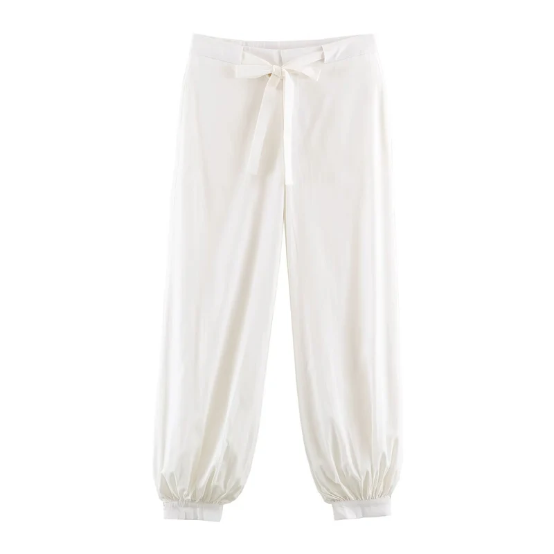 Damen weiche Satin-Jogginghose mit Tunnelzugbund und elastischen Bündchen Nord Taschen