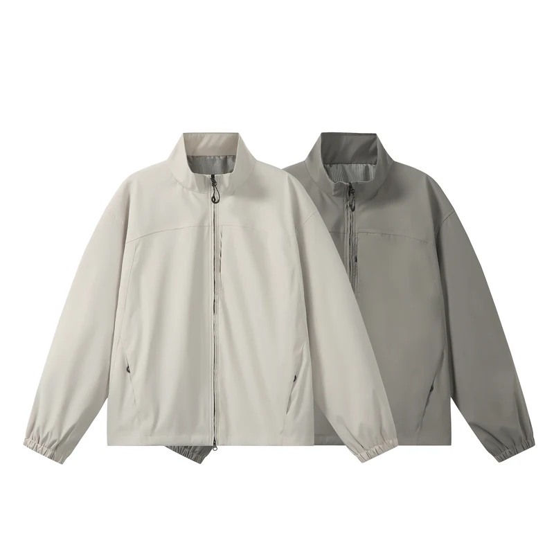 Unisex Leichte, Packbare Funktionsjacke im Oversize-Boxy-Schnitt mit Stehkragen Nord Taschen