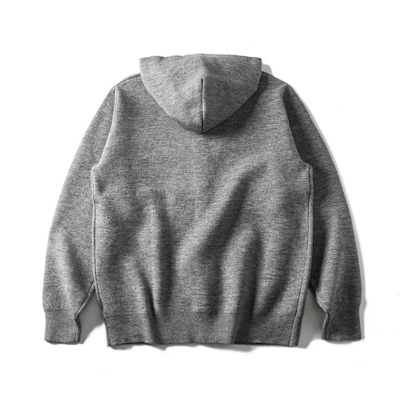 Unisex Leichte Kapuzen‑Strickjacke mit Druckknopfleiste und Rippbündchen Nord Taschen