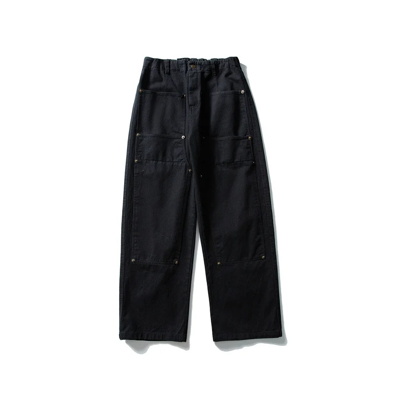 Herren weite Utility-Arbeitshose mit aufgesetzten Patch‑Taschen und elastischem Bund Nord Taschen