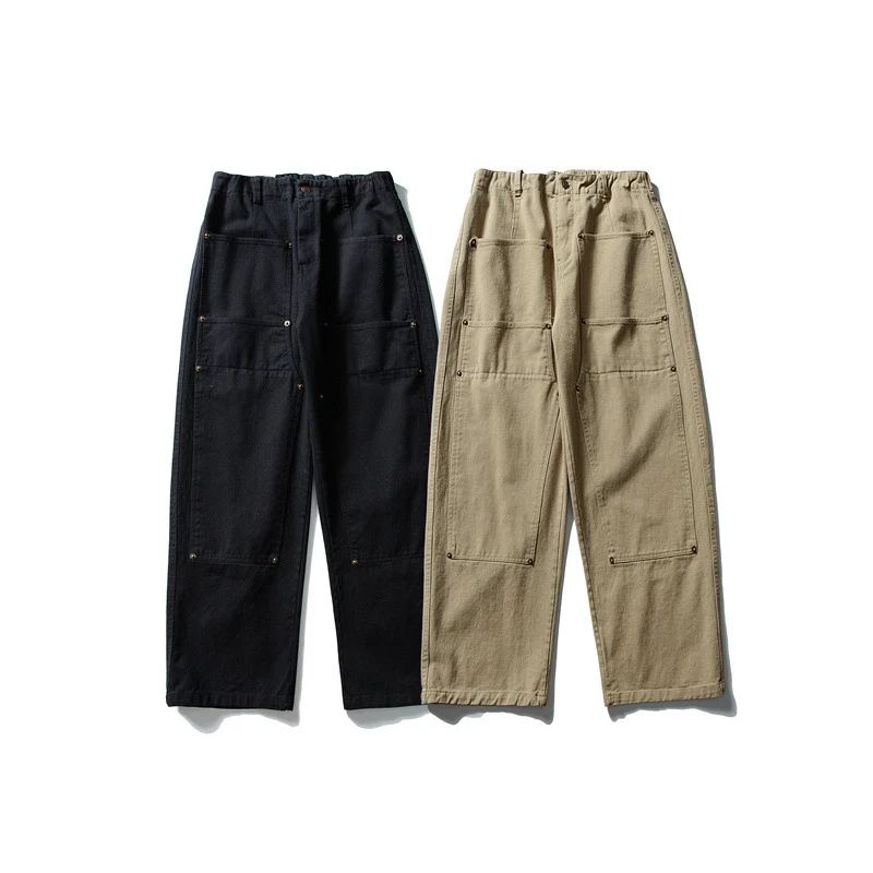 Herren weite Utility-Arbeitshose mit aufgesetzten Patch‑Taschen und elastischem Bund Nord Taschen
