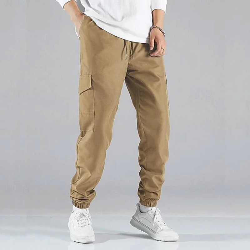 Herren Cargo-Hose mit elastischem Bund und multifunktionalen Taschen
