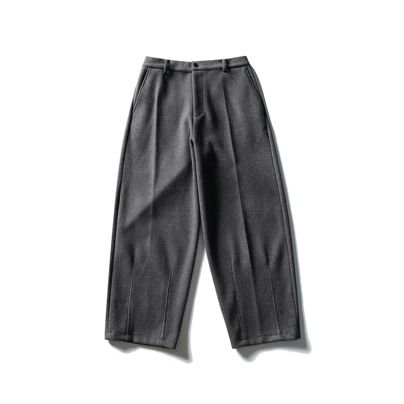 Damen Weite Cropped-Hose mit Bügelfalte und hoher Taille Nord Taschen