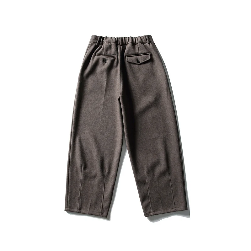 Damen Weite Cropped-Hose mit Bügelfalte und hoher Taille Nord Taschen