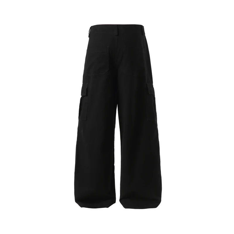 Damen Weite Cargo-Culotte mit hoher Taille, tiefem Schritt und funktionalen Pattentaschen Nord Taschen