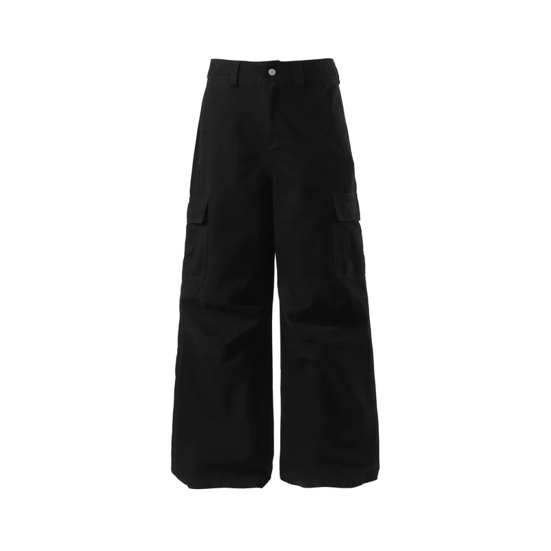 Damen Weite Cargo-Culotte mit hoher Taille, tiefem Schritt und funktionalen Pattentaschen Nord Taschen
