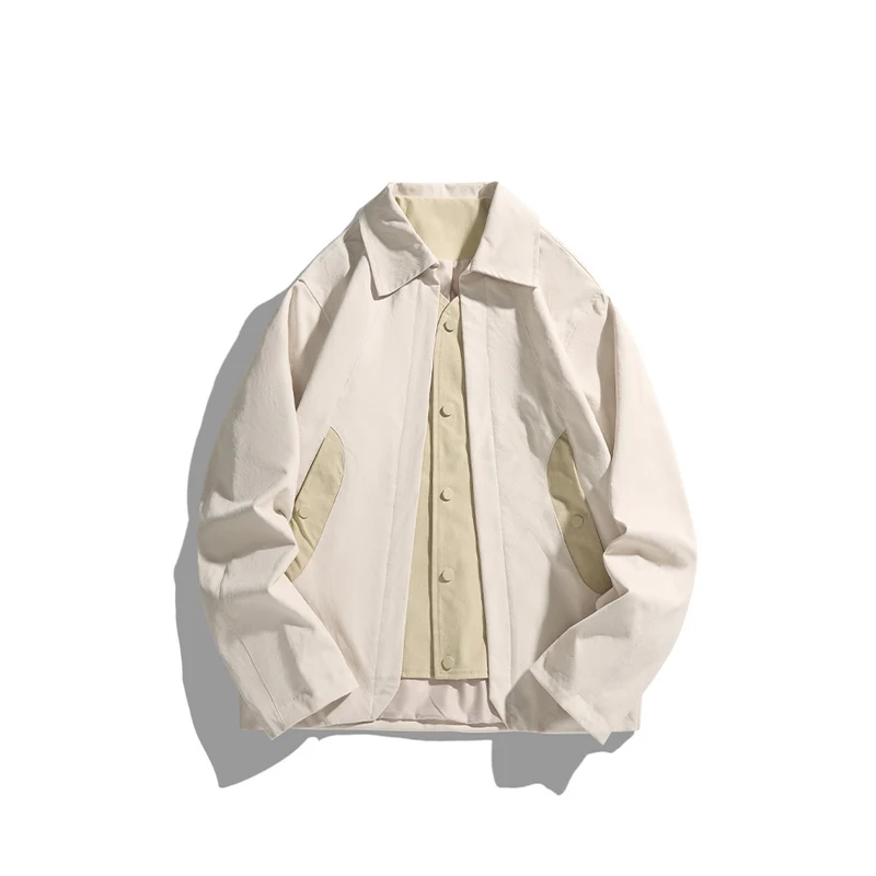 Herren leichte Freizeitjacke mit Hemdkragen, Druckknopfleiste und verdeckten Nahttaschen Nord Taschen