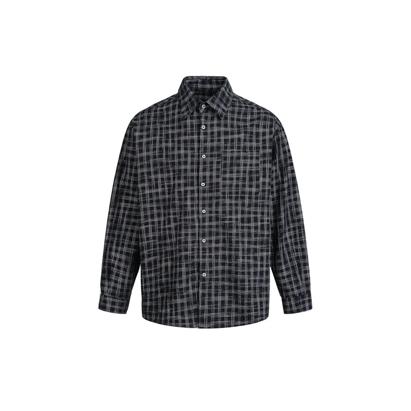 Damen Oversize-Hemd aus Leinen‑Baumwoll‑Mix mit feinem Karomuster Nord Taschen