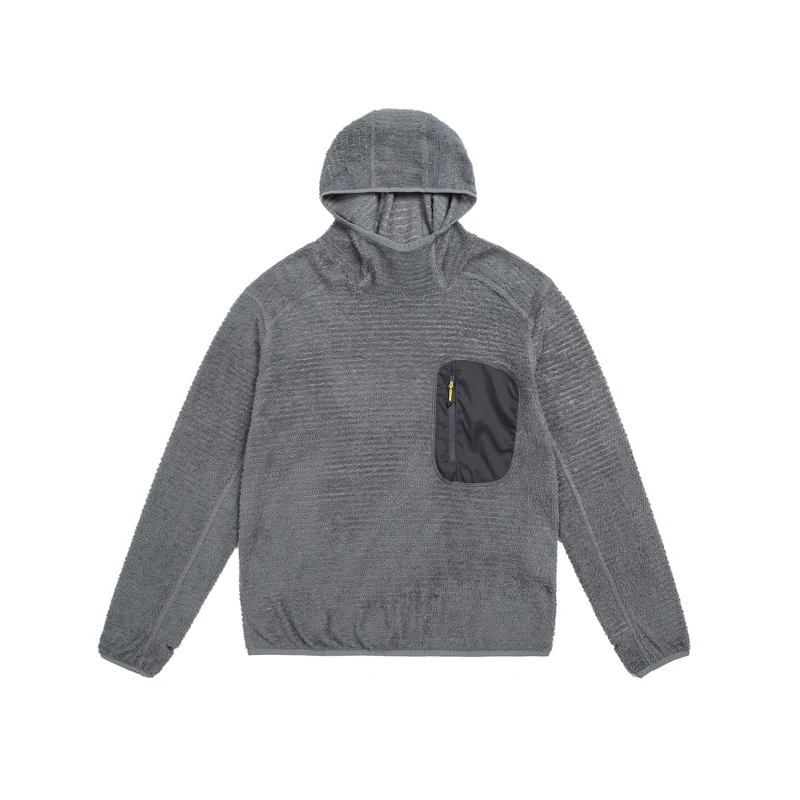 Unisex kuscheliger Kapuzen-Fleecepullover mit Brust-Reißverschlusstasche und elastischem Saum Nord Taschen