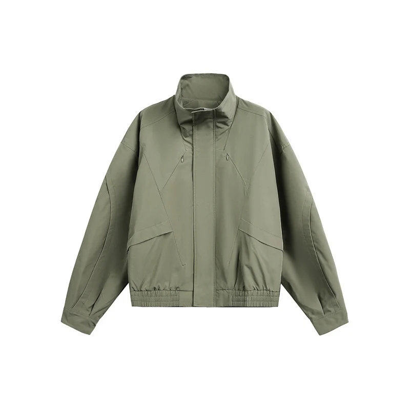 Unisex Kurzblouson im minimalistischen Tech‑Stoff mit Funnelkragen und verdeckter Frontblende Nord Taschen