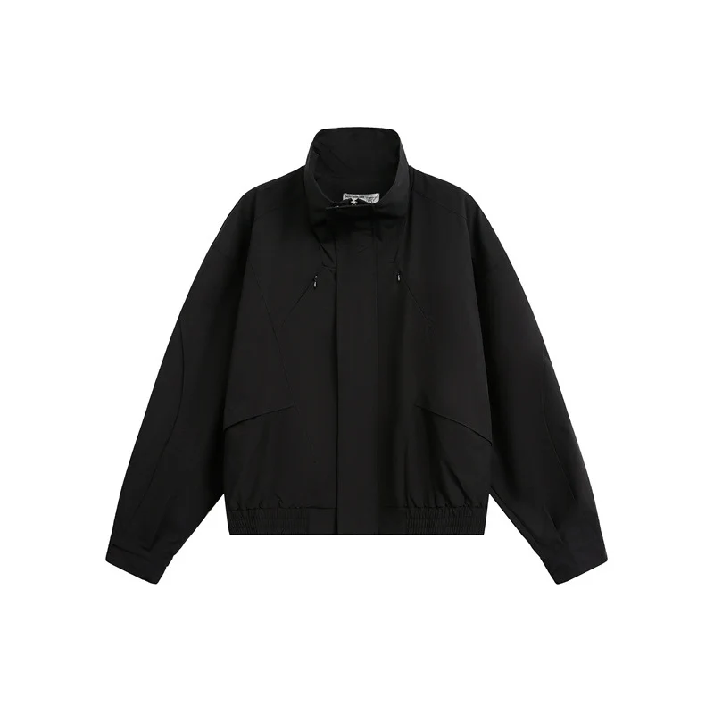 Unisex Kurzblouson im minimalistischen Tech‑Stoff mit Funnelkragen und verdeckter Frontblende Nord Taschen