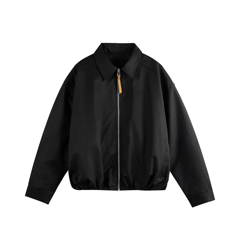 Unisex Kurzblouson im Boxy‑Cut mit Hemdkragen und gerafftem Saum Nord Taschen