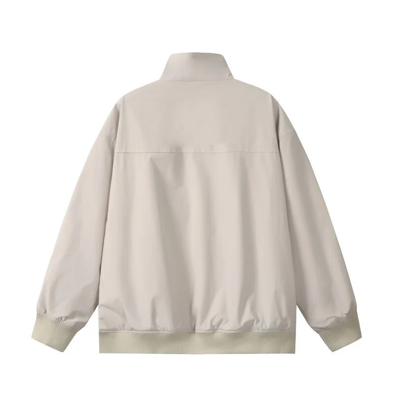 Unisex Kurz geschnittene Oversize-Bomberjacke mit Stehkragen, verdeckter Frontblende und Rippenbündchen Nord Taschen