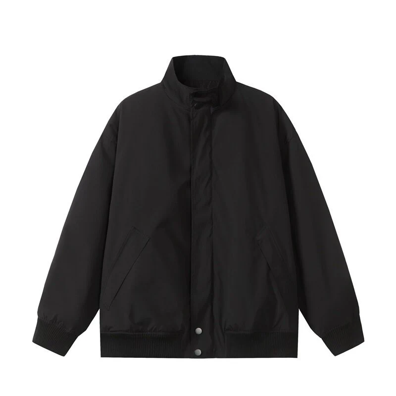 Unisex Kurz geschnittene Oversize-Bomberjacke mit Stehkragen, verdeckter Frontblende und Rippenbündchen Nord Taschen