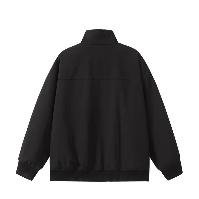 Unisex Kurz geschnittene Oversize-Bomberjacke mit Stehkragen, verdeckter Frontblende und Rippenbündchen Nord Taschen