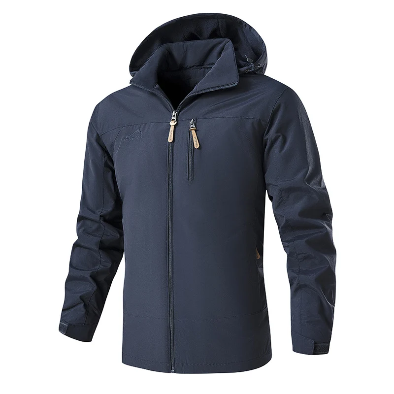 Herren Ultraleichte Softshell‑Hybridjacke mit verstellbarer Kapuze, wind‑ und wasserabweisender Membran Nord Taschen