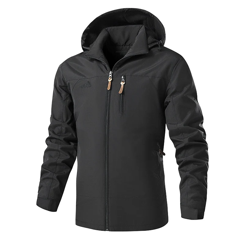 Herren Ultraleichte Softshell‑Hybridjacke mit verstellbarer Kapuze, wind‑ und wasserabweisender Membran Nord Taschen