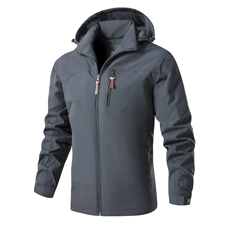 Herren Ultraleichte Softshell‑Hybridjacke mit verstellbarer Kapuze, wind‑ und wasserabweisender Membran Nord Taschen