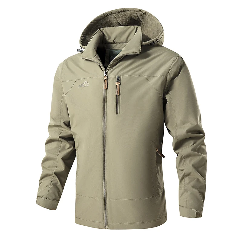 Herren Ultraleichte Softshell‑Hybridjacke mit verstellbarer Kapuze, wind‑ und wasserabweisender Membran Nord Taschen
