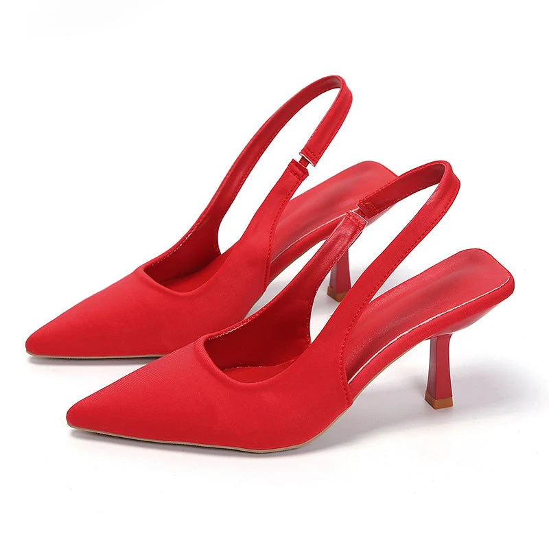 Damen Slingback-Pumps mit spitzem Zehenbereich und elegantem Absatz