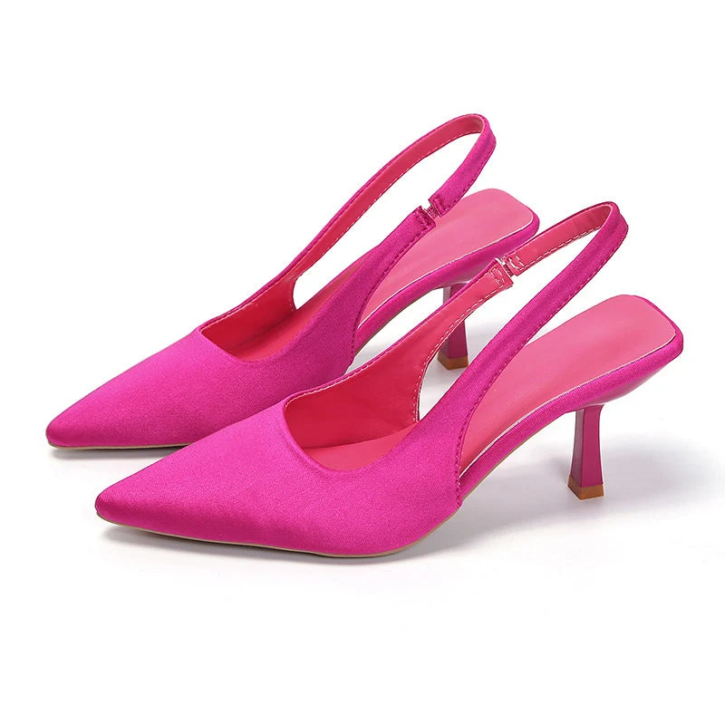 Damen Slingback-Pumps mit spitzem Zehenbereich und elegantem Absatz