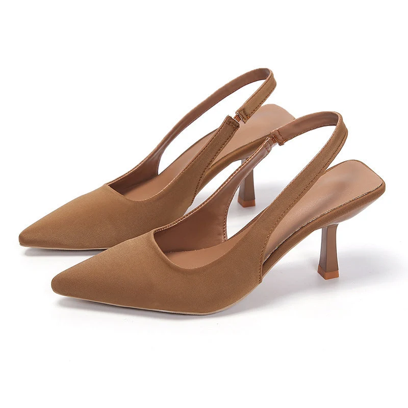 Damen Slingback-Pumps mit spitzem Zehenbereich und elegantem Absatz