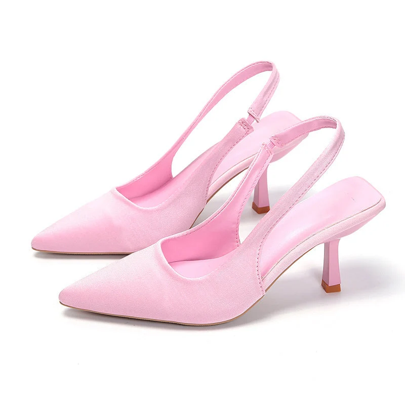 Damen Slingback-Pumps mit spitzem Zehenbereich und elegantem Absatz