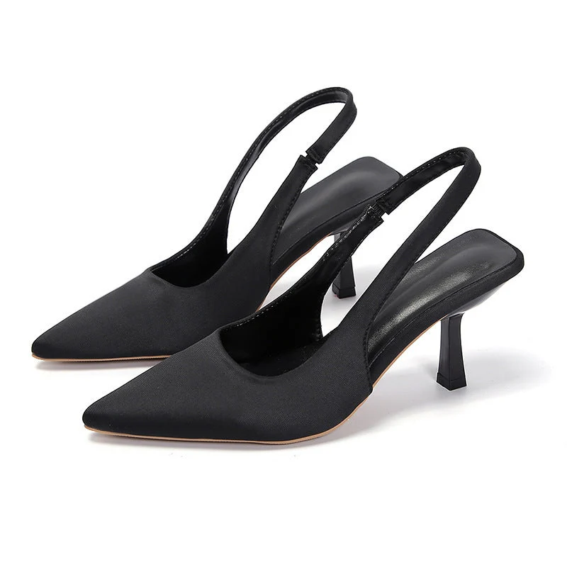 Damen Slingback-Pumps mit spitzem Zehenbereich und elegantem Absatz