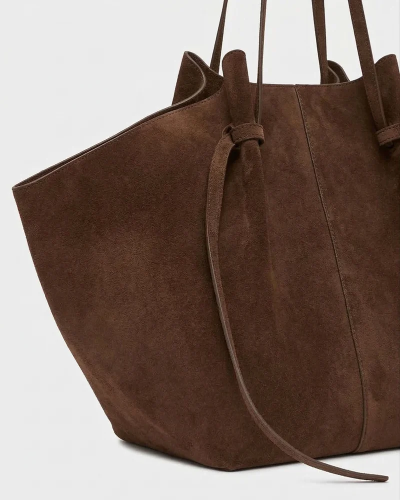 Arvani | Große Wildleder Tragetasche, Übergroße Schultertasche für Frauen
