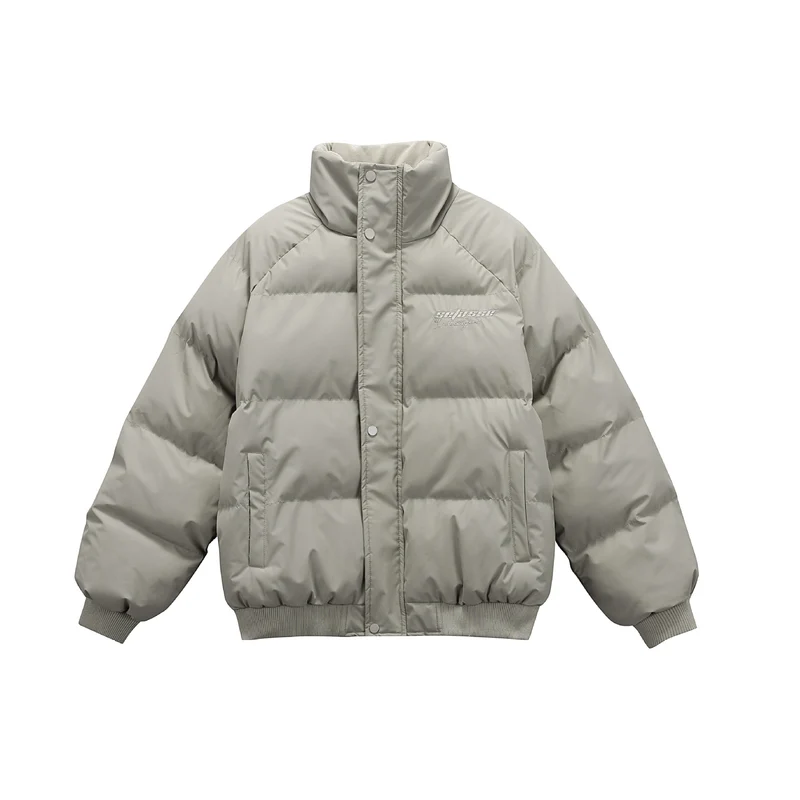 Damen Oversize gesteppte Steppjacke mit hohem Stehkragen und Rippbündchen Nord Taschen