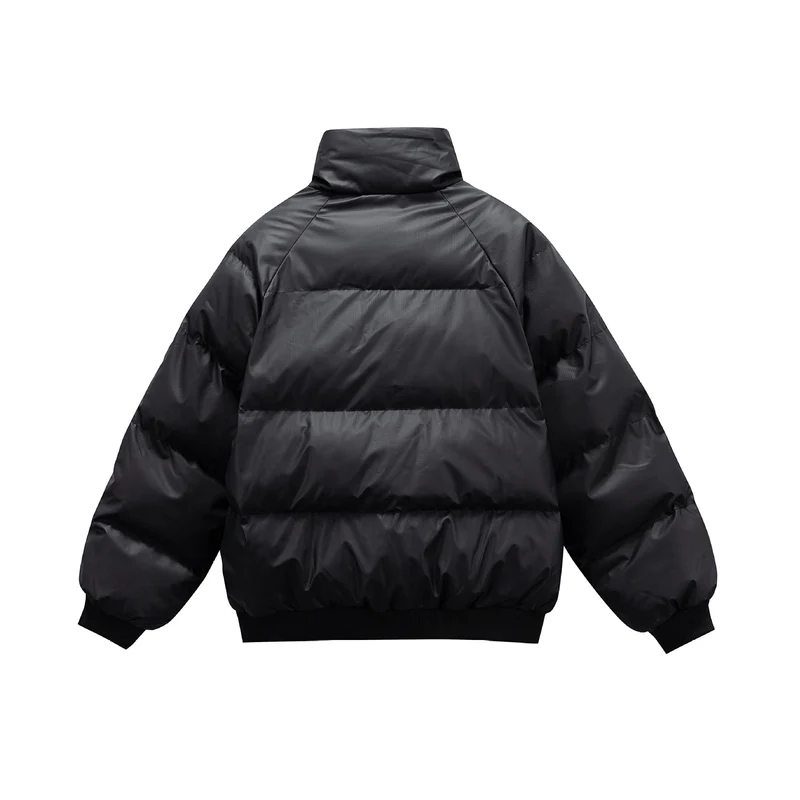 Damen Oversize gesteppte Steppjacke mit hohem Stehkragen und Rippbündchen Nord Taschen