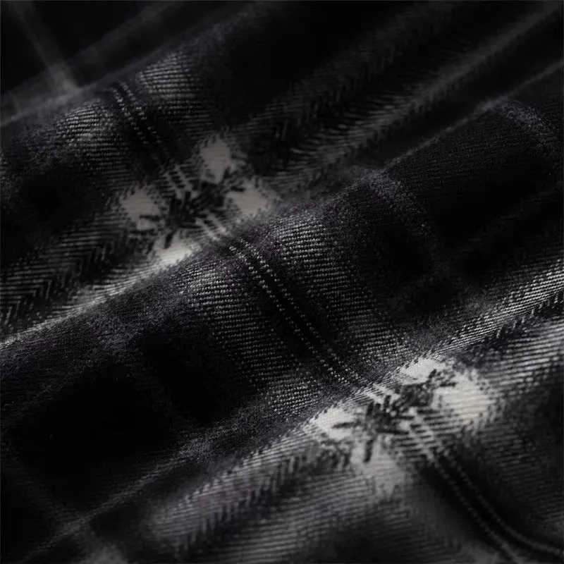 Damen Oversize-Flanellhemd mit asymmetrischem Saum Nord Taschen