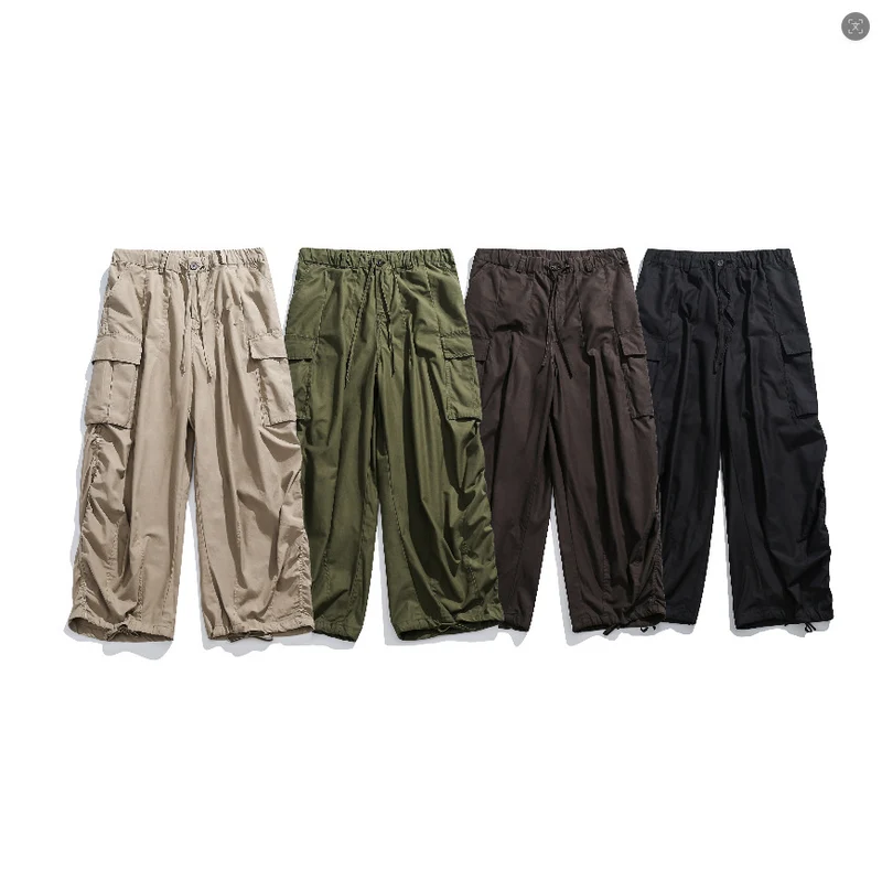 Damen Weite Cargo‑Culotte mit elastischem Tunnelzugbund und Saumkordel Nord Taschen