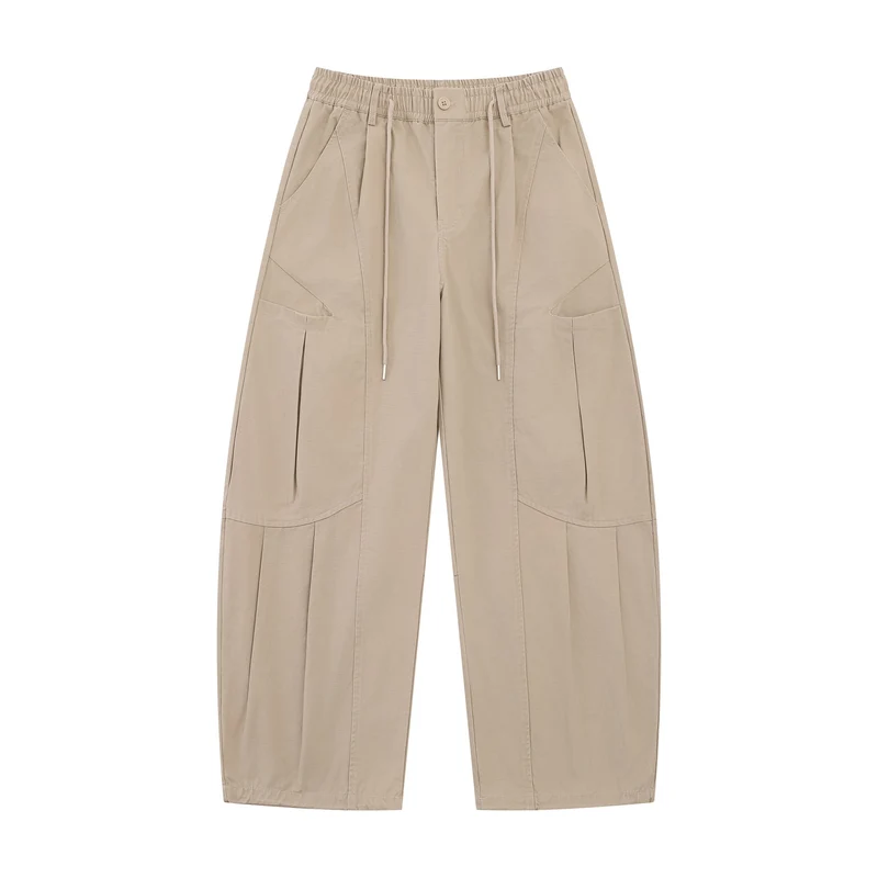 Damen Weite Cargo-Culotte mit elastischem Bund und großen Pattentaschen Nord Taschen