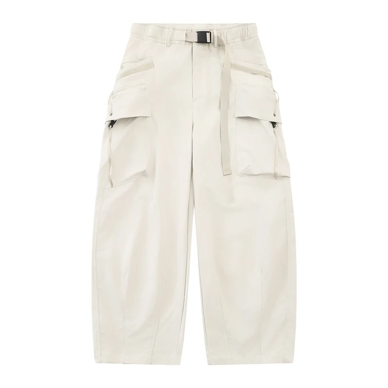 Damen Weite Cargo‑Culotte mit aufgesetzten Taschen und integriertem Webbing‑Gürtel Nord Taschen