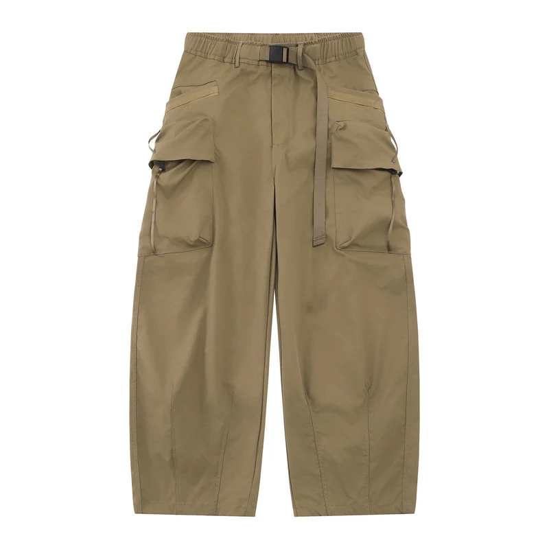 Damen Weite Cargo‑Culotte mit aufgesetzten Taschen und integriertem Webbing‑Gürtel Nord Taschen