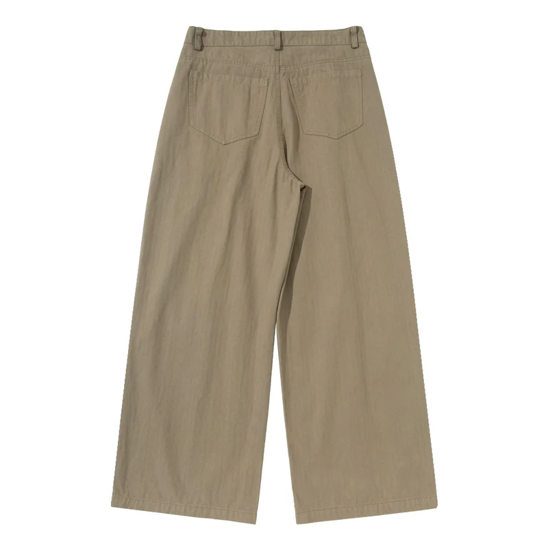 Damen Weite Bundfalten-Culottehose mit hohem Bund und tiefen Eingrifftaschen Nord Taschen