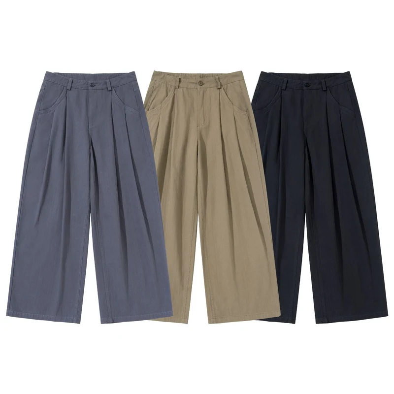 Damen Weite Bundfalten-Culottehose mit hohem Bund und tiefen Eingrifftaschen Nord Taschen