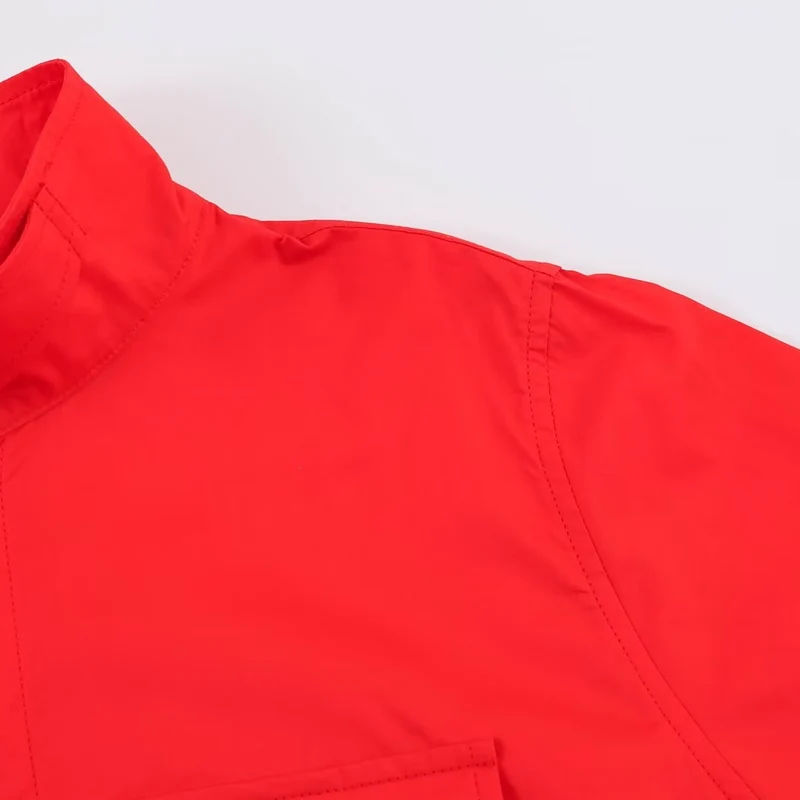 Damen Oversize‑Hemdenjacke mit Stehkragen und aufgesetzten Brusttaschen Nord Taschen