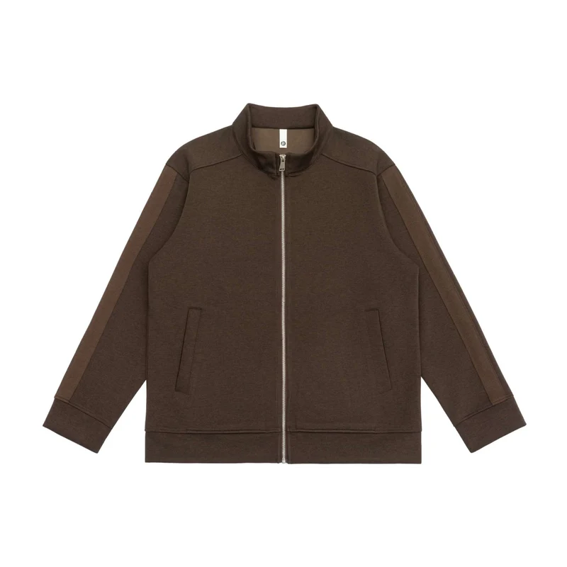 Herren Sweatjacke mit Stehkragen, durchgehendem Reißverschluss und kontrastierten Ärmeleinsätzen Nord Taschen