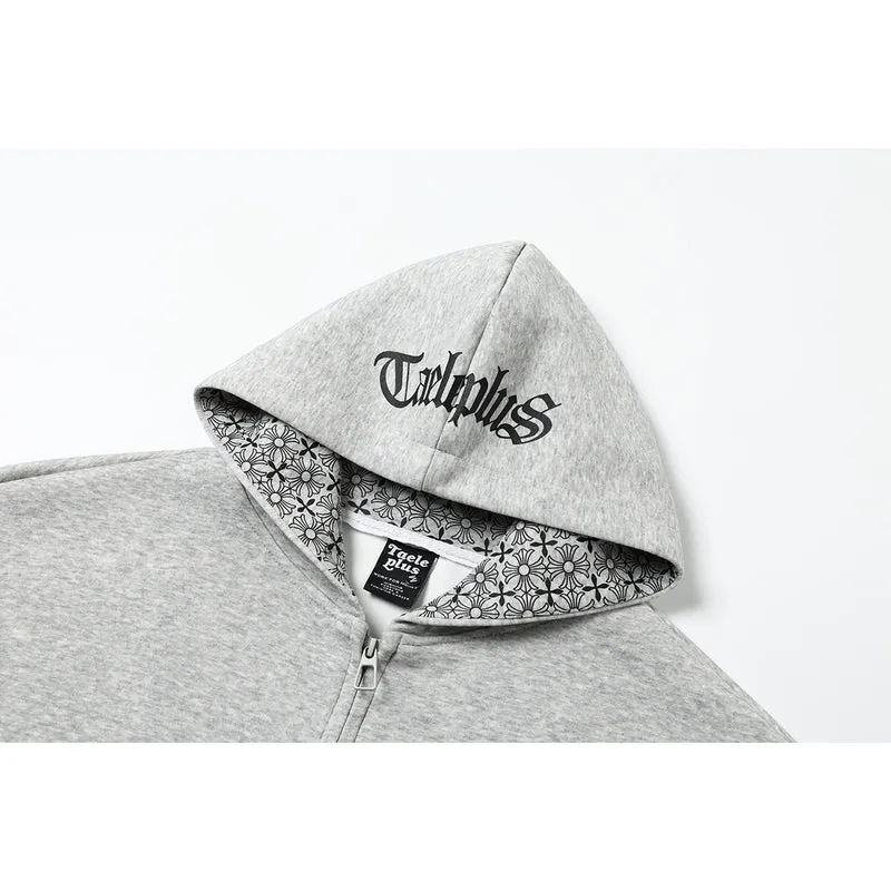 Unisex Kapuzenpullover im Urban‑Gothic‑Print mit geripptem Saum Nord Taschen