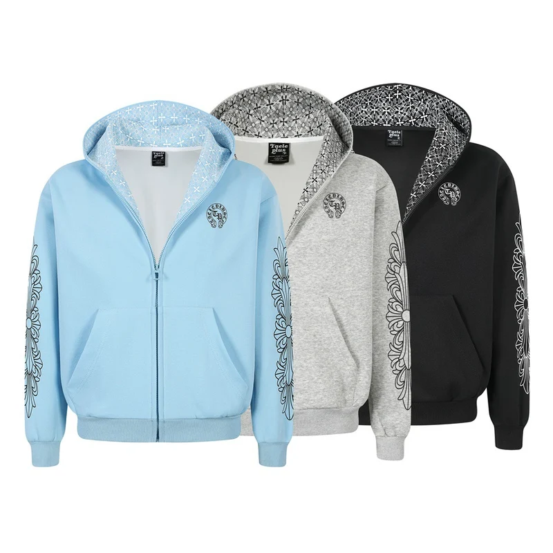Unisex Kapuzenpullover im Urban‑Gothic‑Print mit geripptem Saum Nord Taschen