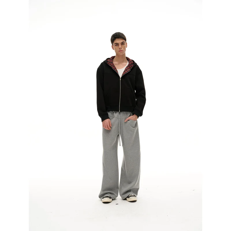 Unisex Kapuzenjacke mit Karofutter und durchgehendem Reißverschluss Nord Taschen