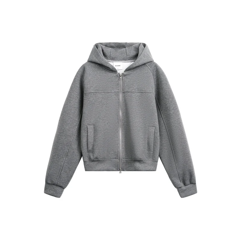 Unisex Kapuzen-Sweatjacke mit Zwei-Wege-Reißverschluss und Boxy-Schnitt Nord Taschen
