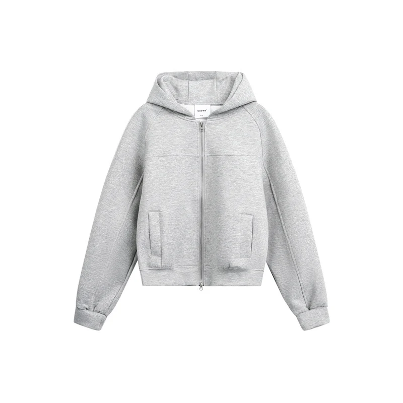 Unisex Kapuzen-Sweatjacke mit Zwei-Wege-Reißverschluss und Boxy-Schnitt Nord Taschen
