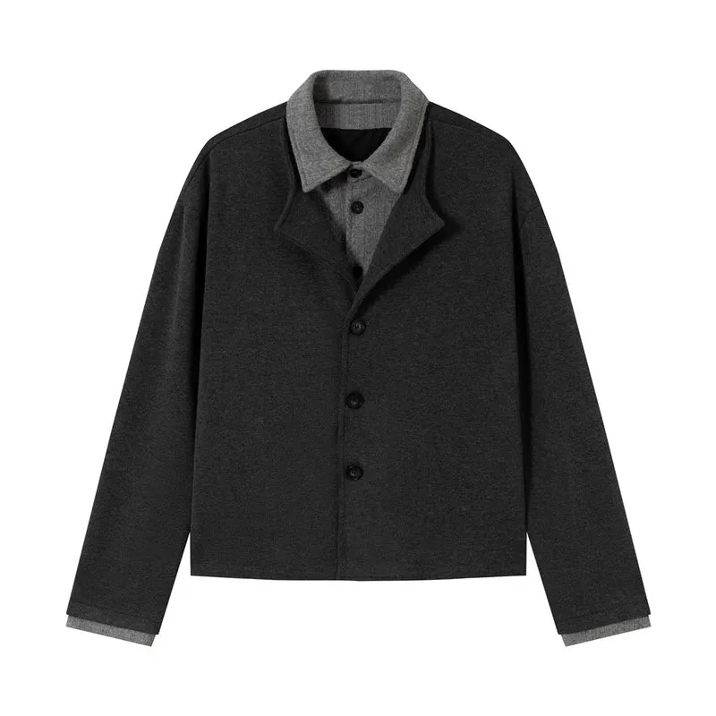 Herren Kurzblouson im Layer‑Look mit Kontrastkragen Nord Taschen