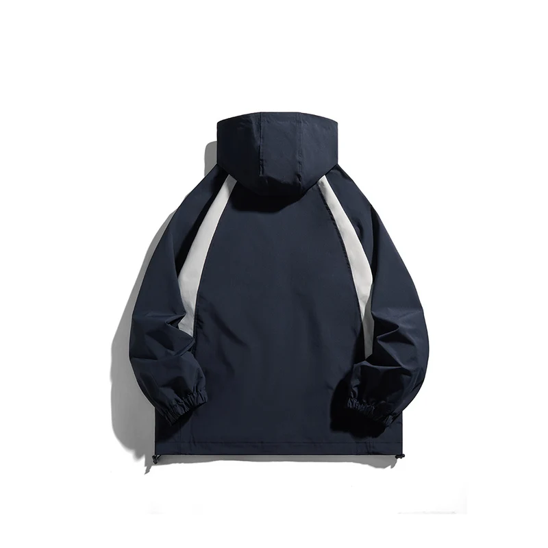 Herren Kapuzen-Windjacke im sportiven Colorblock-Design mit verstellbarem Saum Nord Taschen